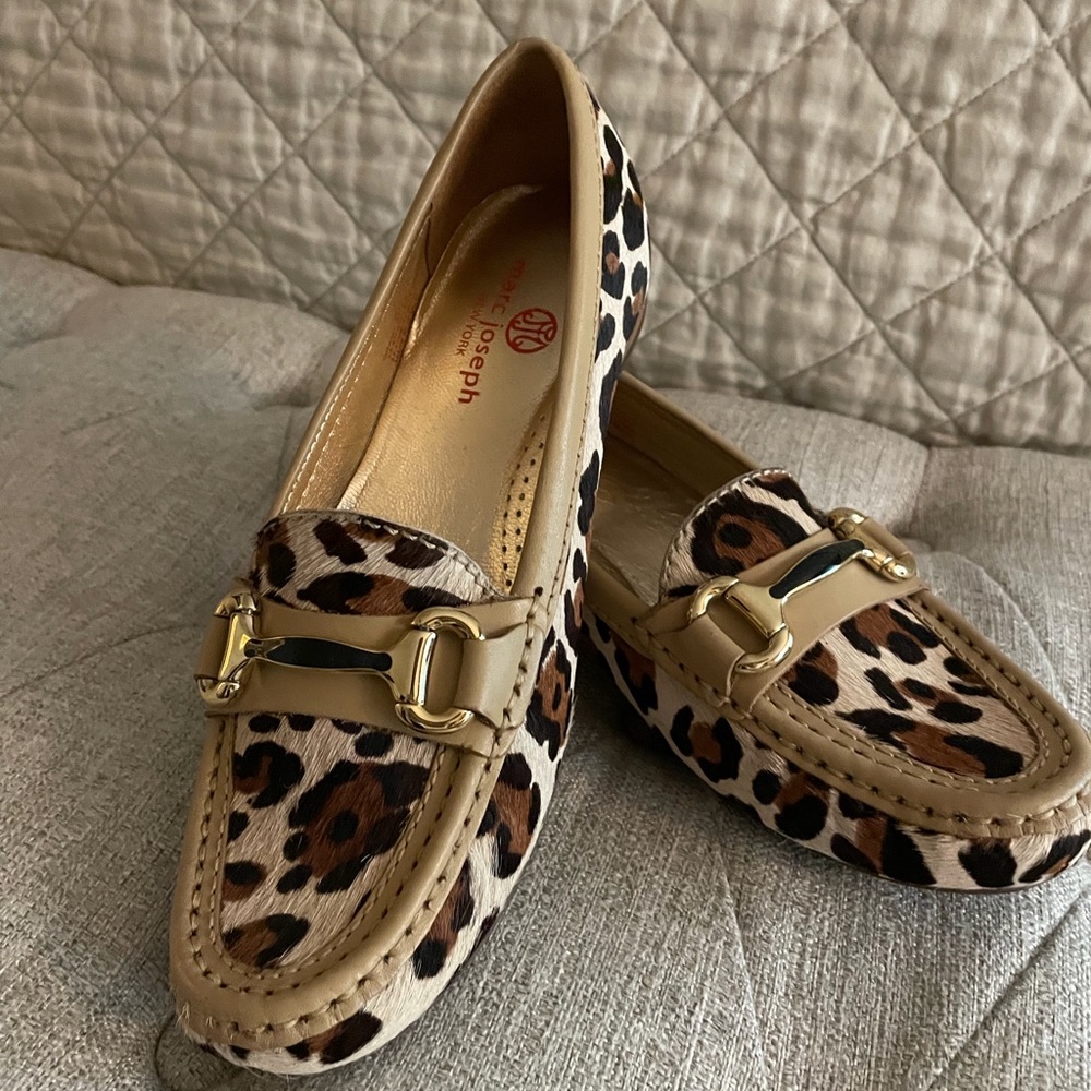 Marc Joseph flats. Size 6 1/2. Animal hair print.